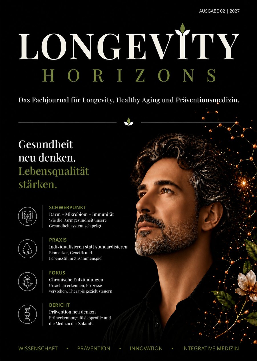 Cover Longevity Horizons — Ausgabe 02 | 2027